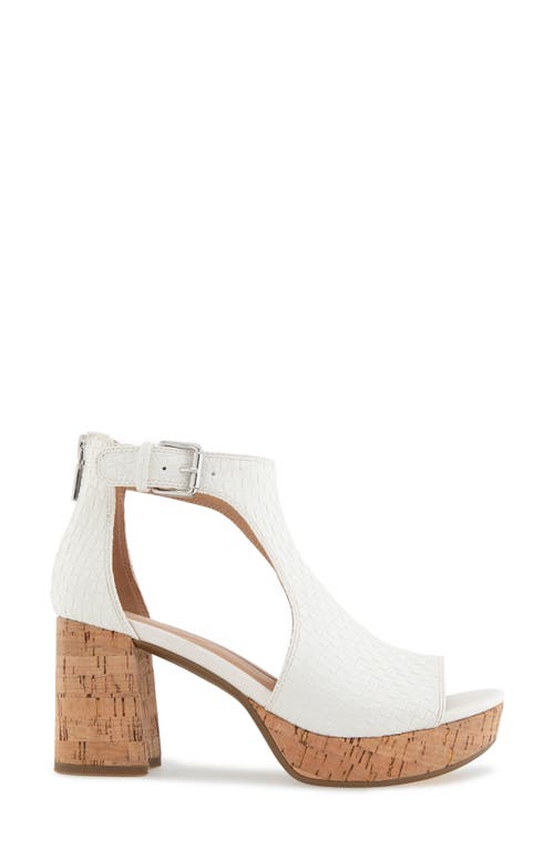 Reaction Kenneth Cole Randee Platform Sandal In Ecru Woven