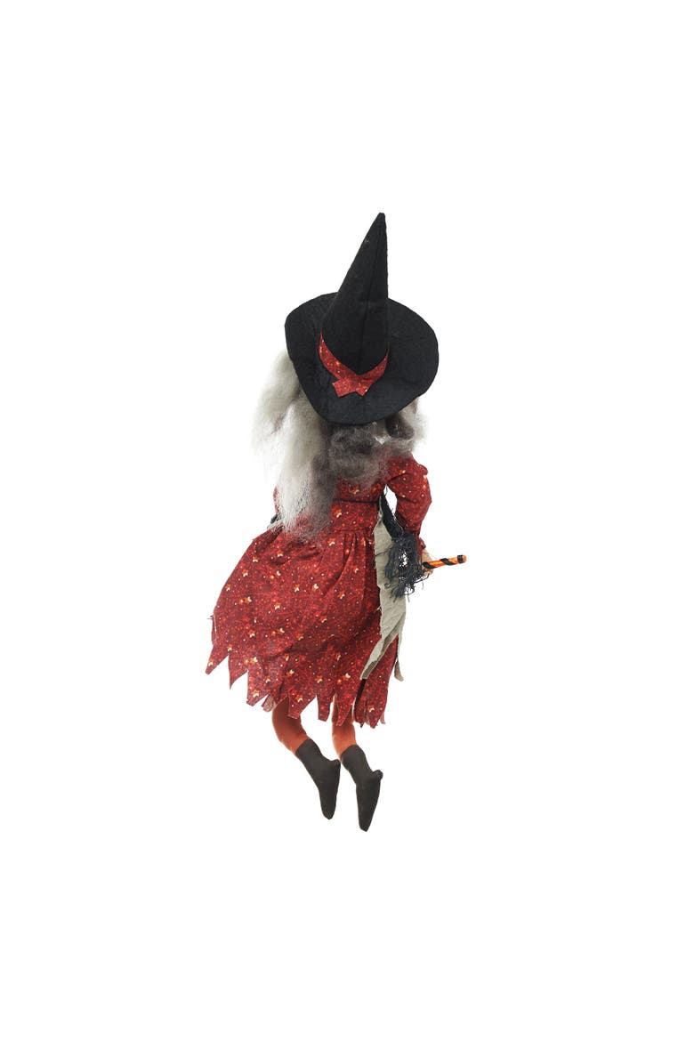 Paprika Little Witch Halloween Folk Art Figurine, Alternate, color, Red
