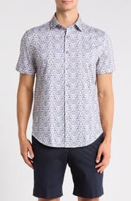 Bugatchi Short Sleeve Woven Shirt