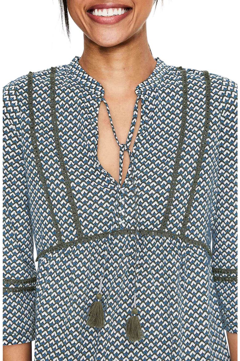 Gemma Jersey Top, Alternate, color, HERON BLUE SKETCHY GEO
