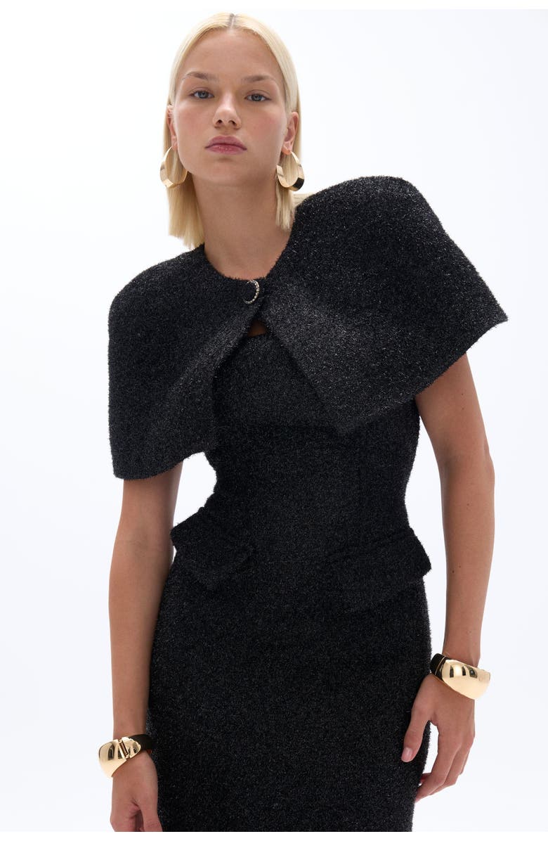 Nocturne Padded Shoulder Bolero Jacket, Alternate, color, 