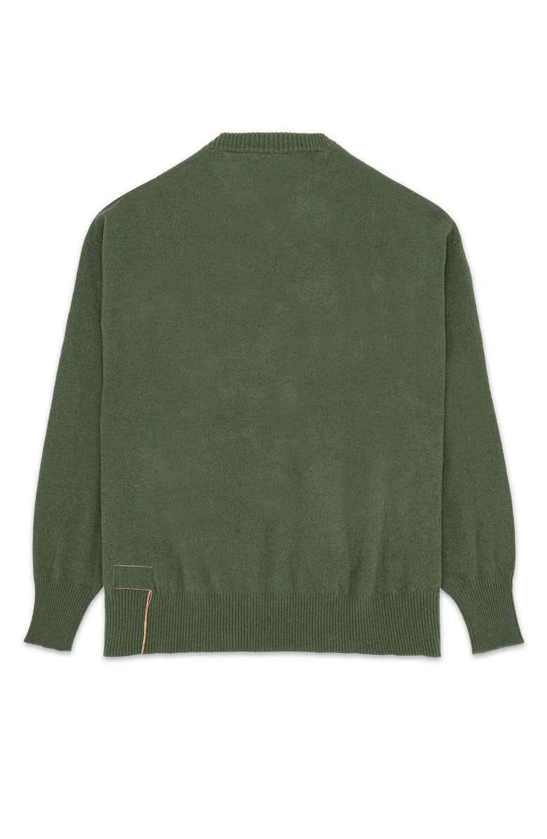 Fortela Cashmere Crewneck Sweater, Alternate, color, Olive Green