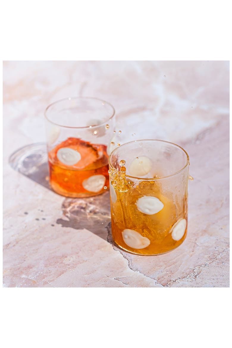 Drop White Double Old Fashioned Glass, Alternate, color, WHITE
