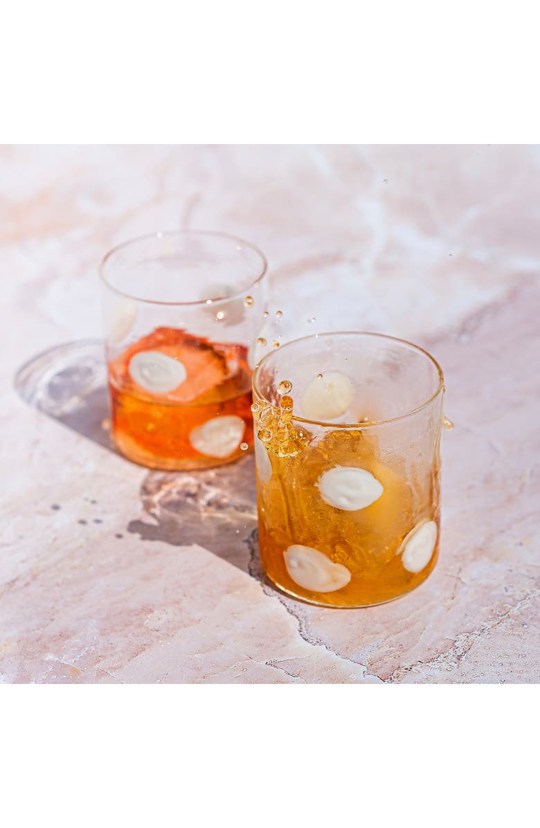 VIETRI Drop White Double Old Fashioned Glass, Alternate, color, White