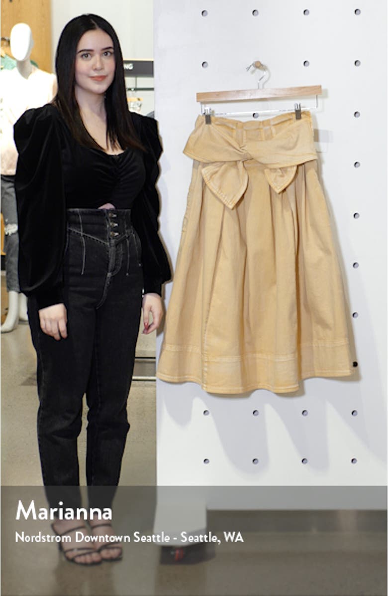 Virgil Tie Waist Midi Skirt, sales video thumbnail