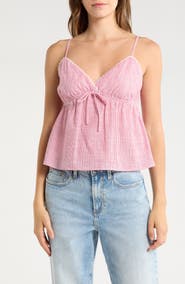 Madden Girl Crochet Trim Babydoll Tank