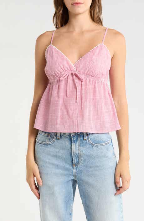 Madden Girl Crochet Trim Babydoll Tank
