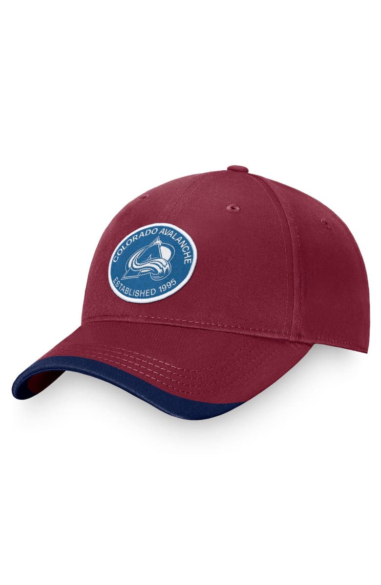 FANATICS Men's Fanatics Branded Burgundy Colorado Avalanche Fundamental Adjustable Hat, Main, color, Burgundy