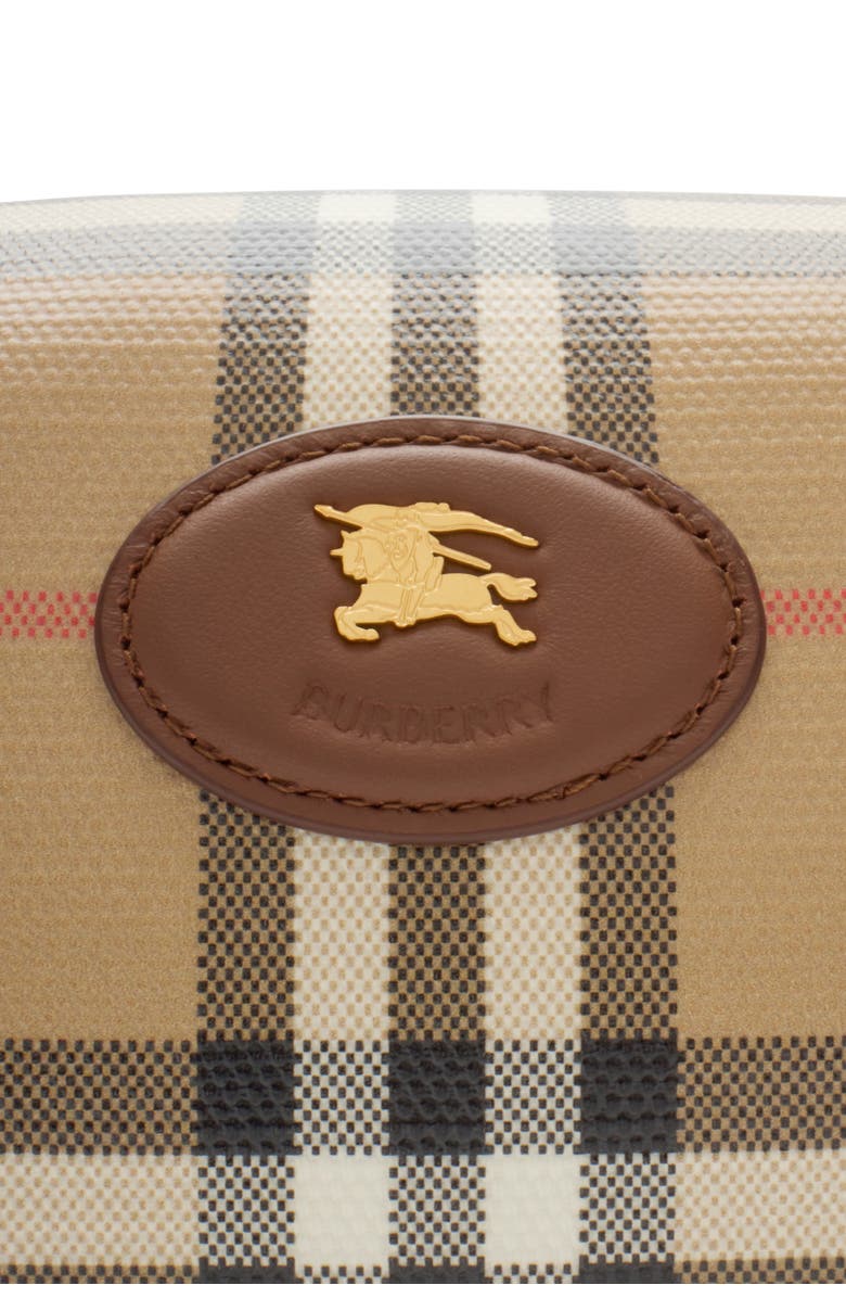 Burberry Check Travel Pouch, Alternate, color, Archive Beige