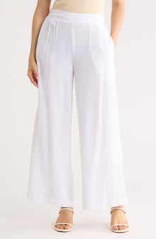 Renee C Wide Leg Pull-On Pants