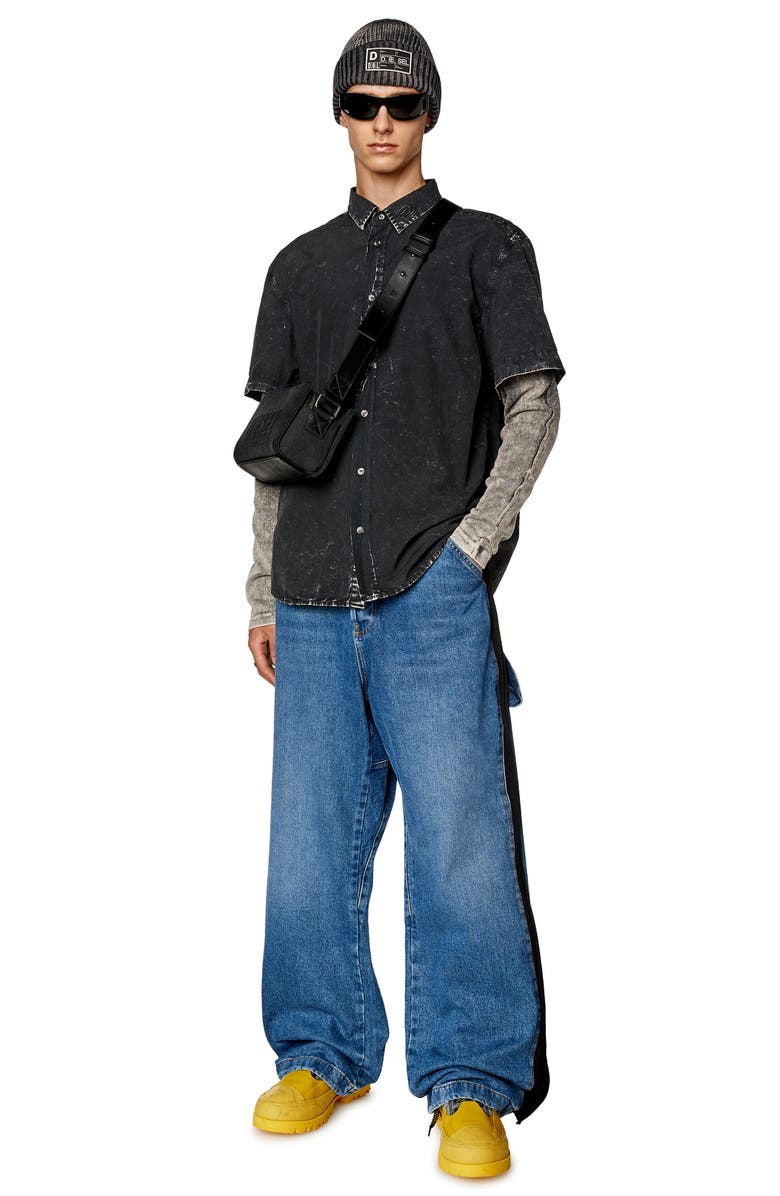 DIESEL<sup>®</sup> Marled Button-Up Shirt, Alternate, color,