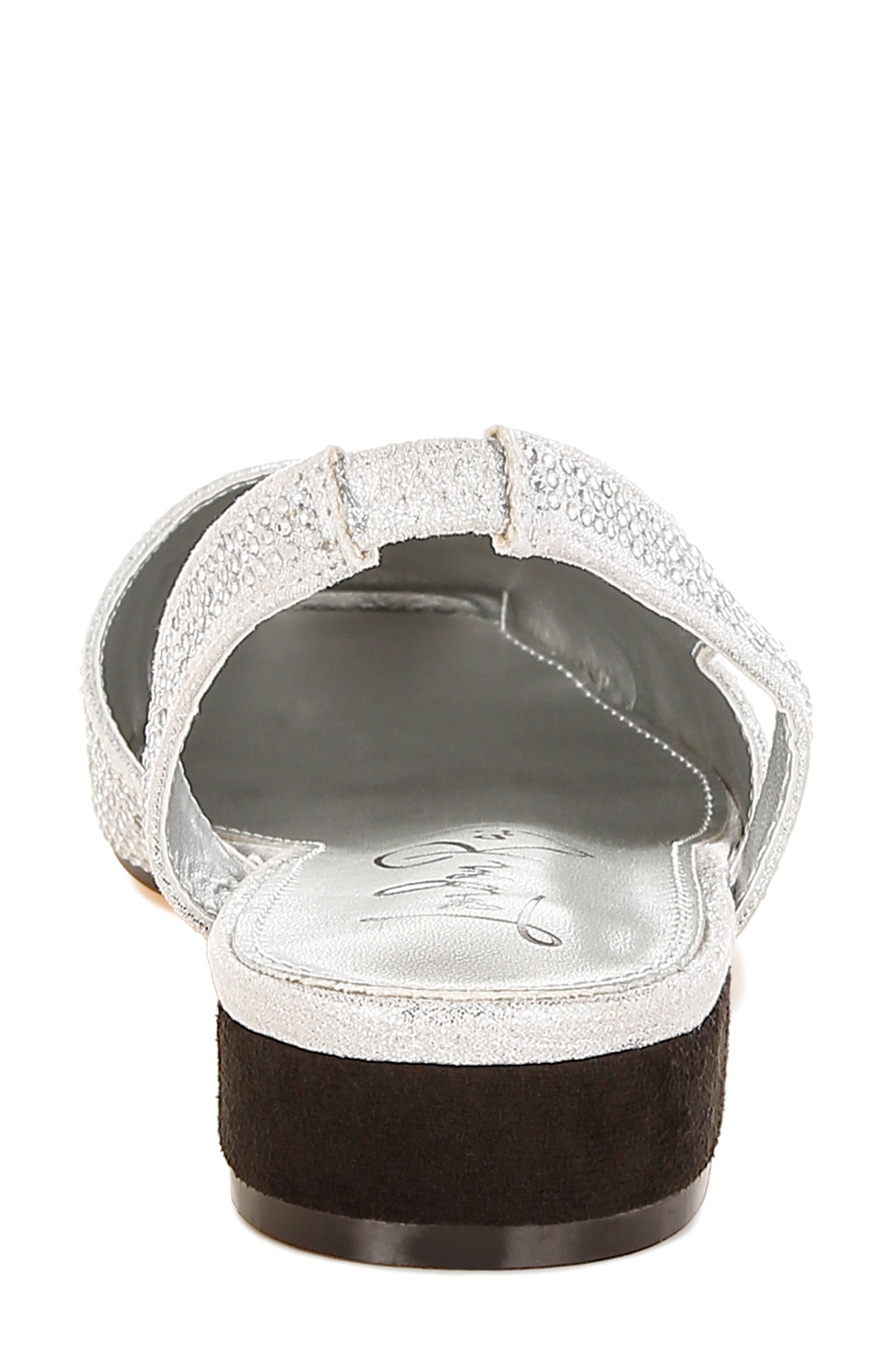 LONDON RAG Rerita Rhinestone Embellished Slingback Flat, Alternate, color, Silver