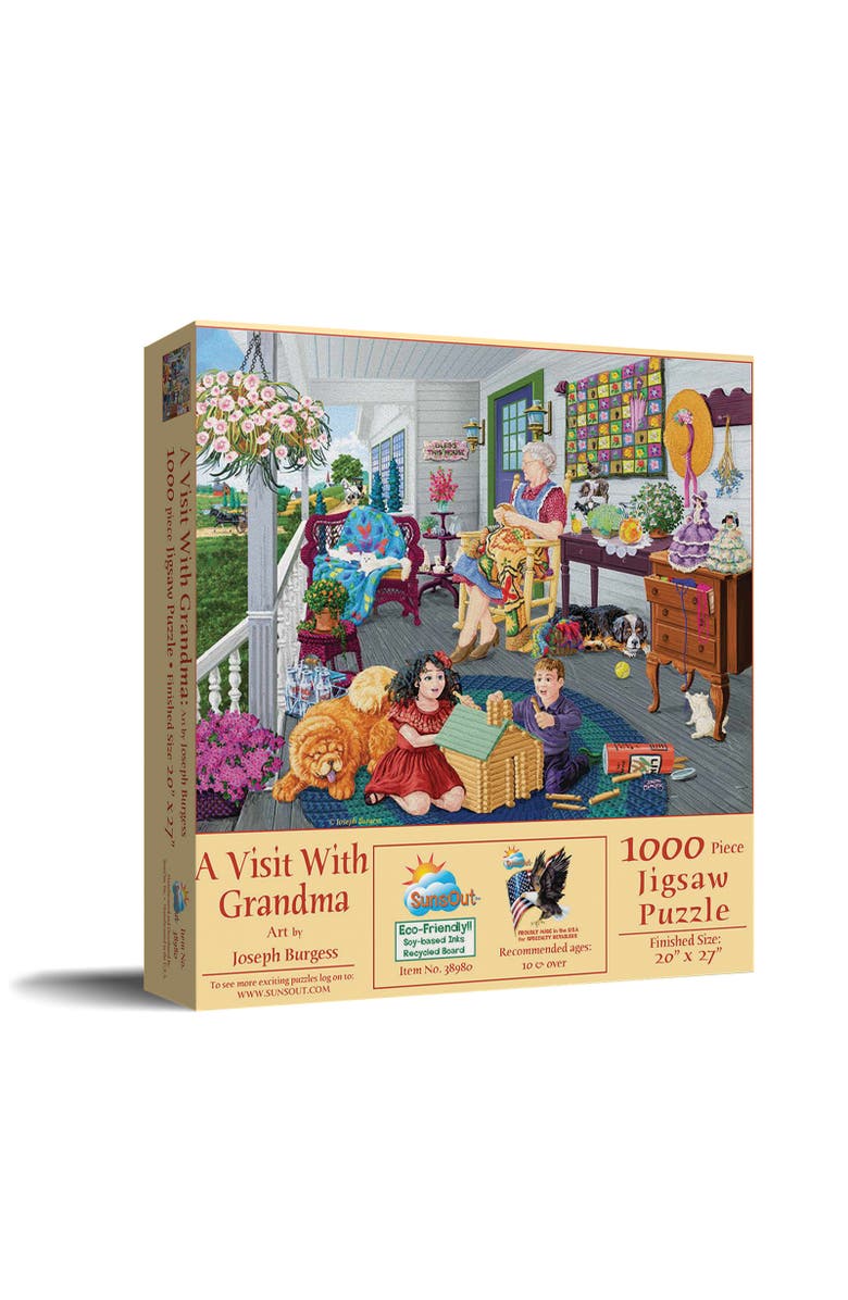 Sunsout A Visit to Grandma's 1000 piece Jigsaw Puzzle for Adults, Main, color, Multicolor