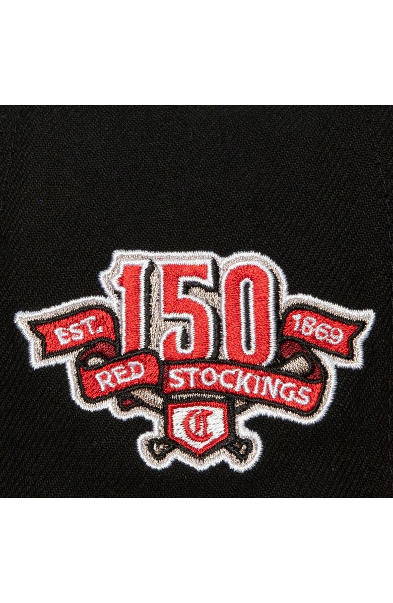 Mitchell & Ness Men's Mitchell & Ness Black/Red Cincinnati Reds Bases Loaded Fitted Hat, Alternate, color, 