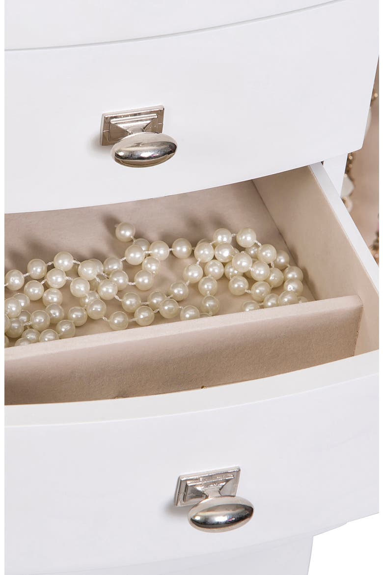 Mele & Co. Hadley Jewelry Armoire, Alternate, color, WHITE