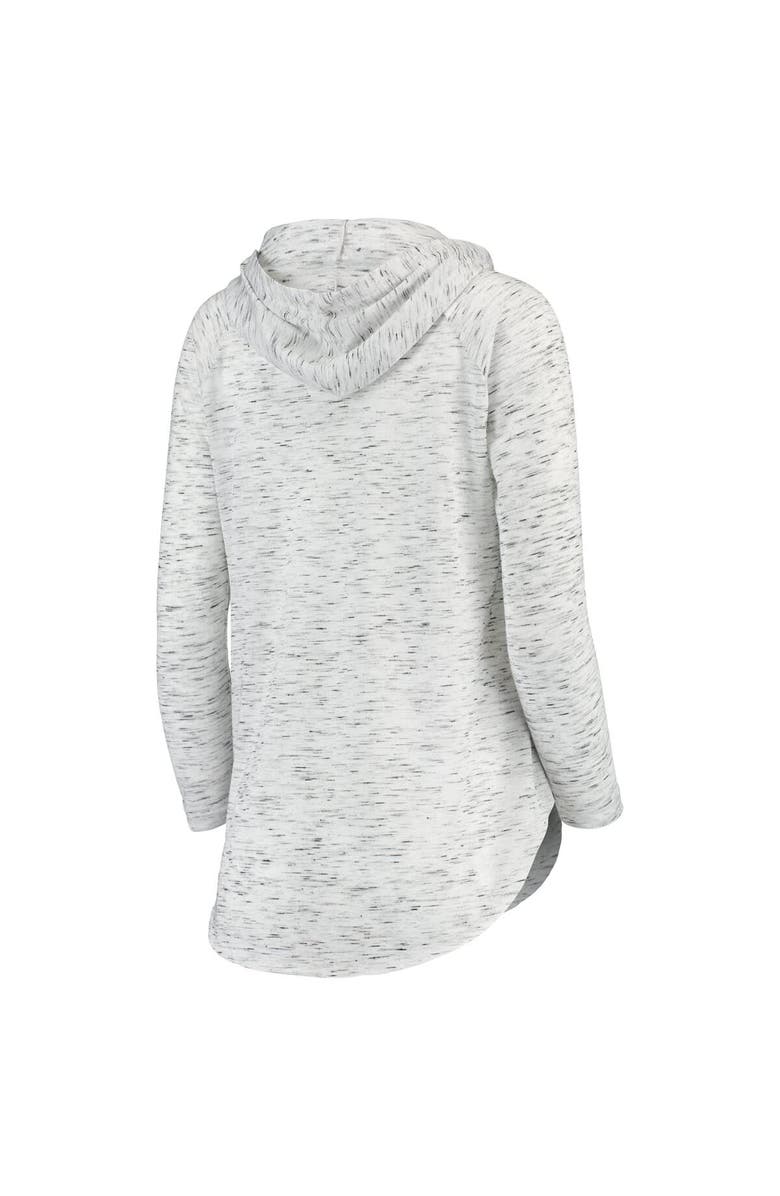 PRESSBOX Women's Pressbox Gray Purdue Boilermakers Space Dye Lace-Up V-Neck Long Sleeve T-Shirt, Alternate, color,