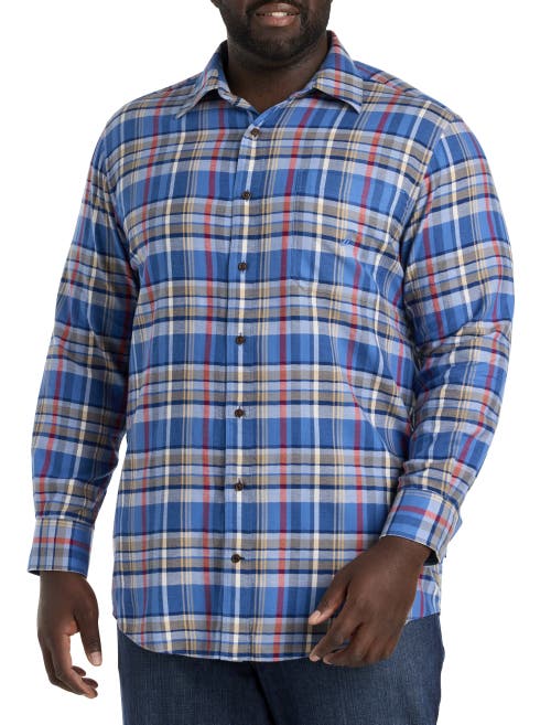 Nautica Mens Big & Tall Plaid Shirt In Blue