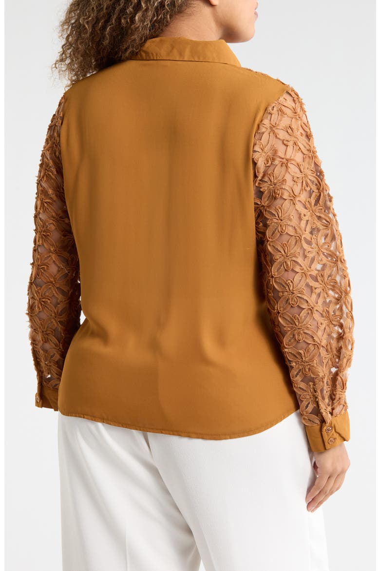Honey Love Long Sleeve Button-Up Shirt, Alternate, color, CINNAMON