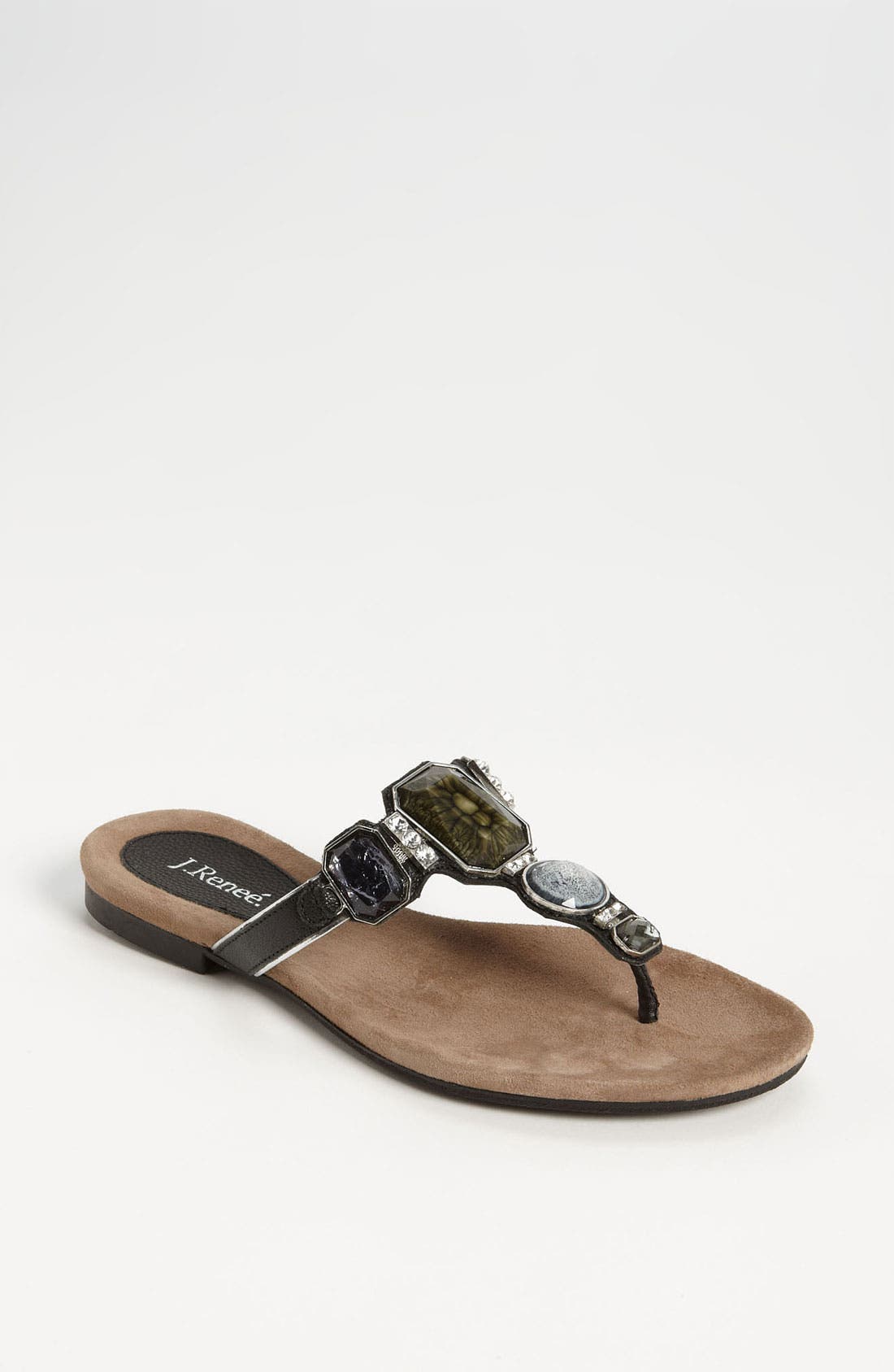 'Jasper' Sandal, Main, color, BLACK