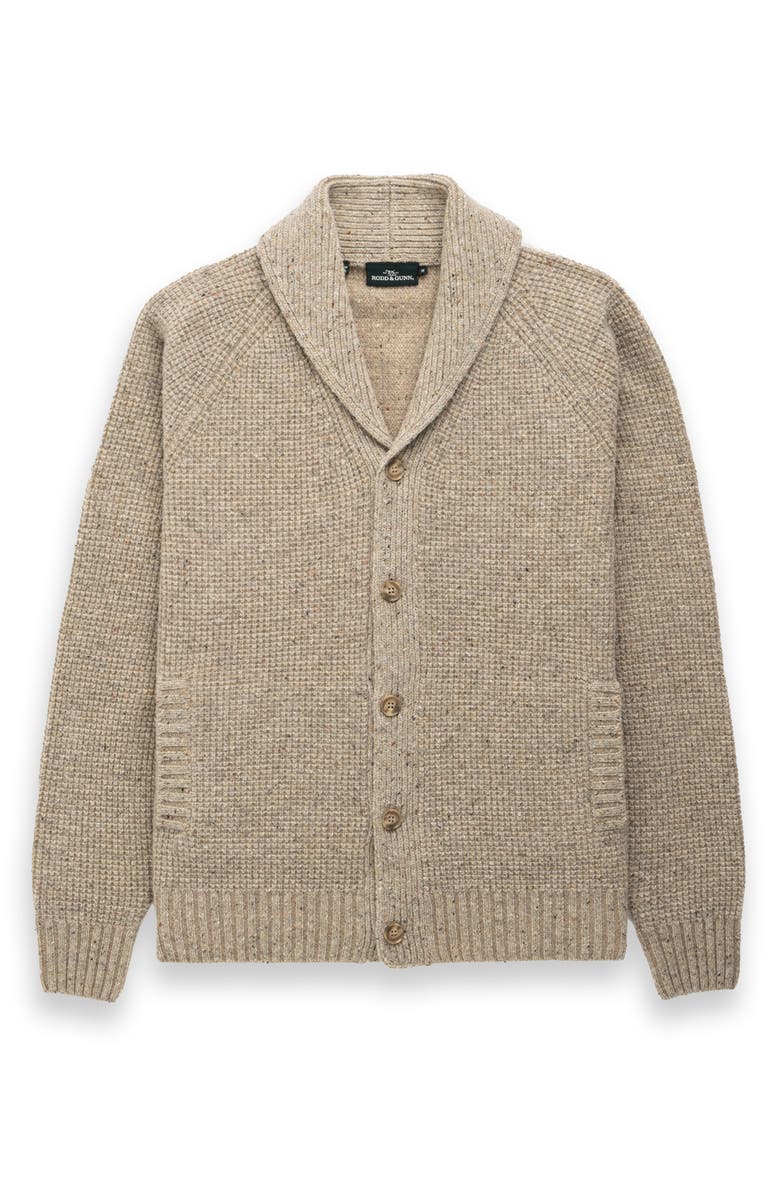 Rodd & Gunn Williamson Merino Wool Blend Shawl Collar Cardigan, Alternate, color, Natural