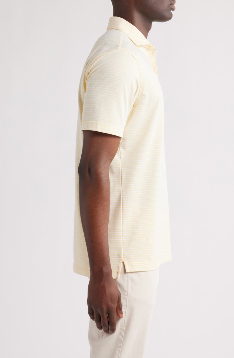 Peter Millar Crown Crafted Albatross Stripe Pima Cotton Blend Polo, Alternate, color, Crenshaw
