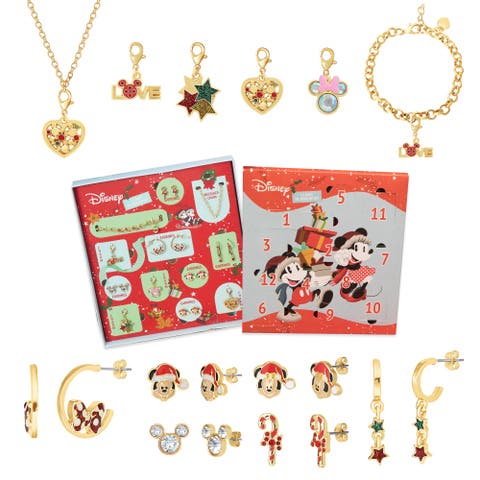 Mickey & Minnie Advent Calendar 12-Piece Jewelry Set