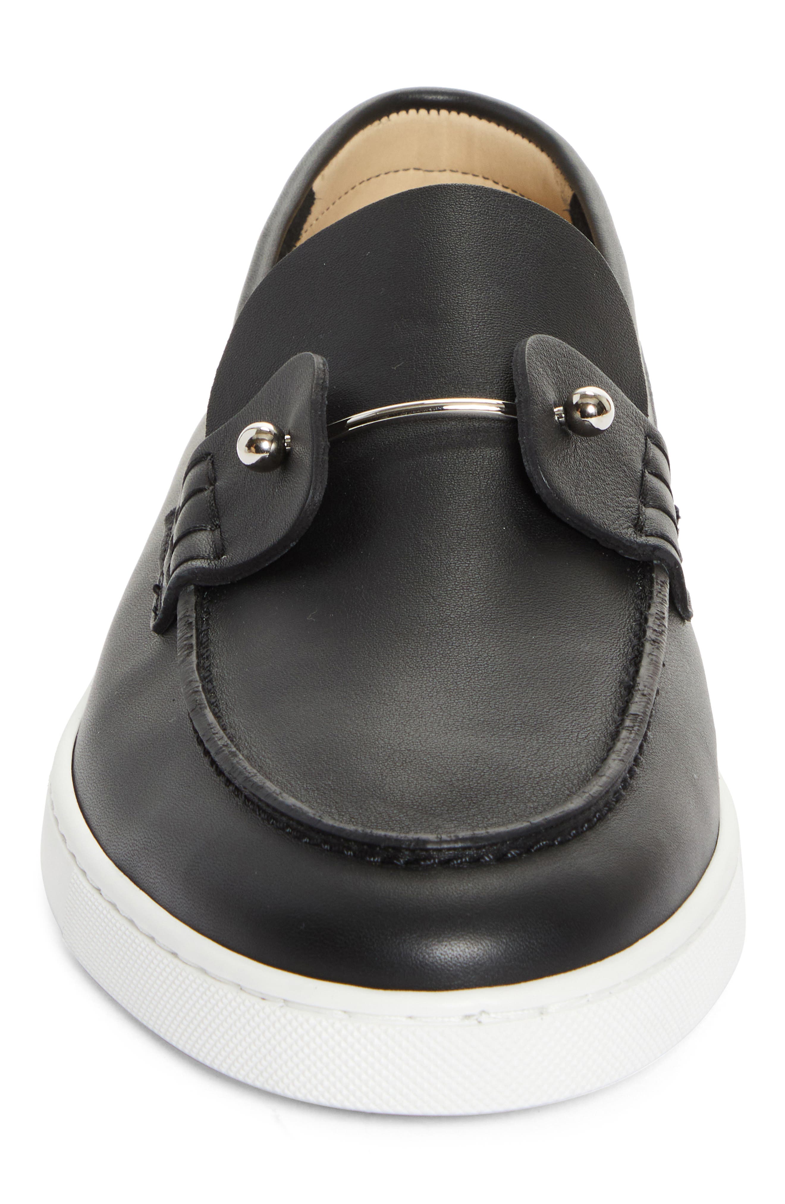 Christian Louboutin Chambeliboat Flat Loafer, Alternate, color, Bk01-Black