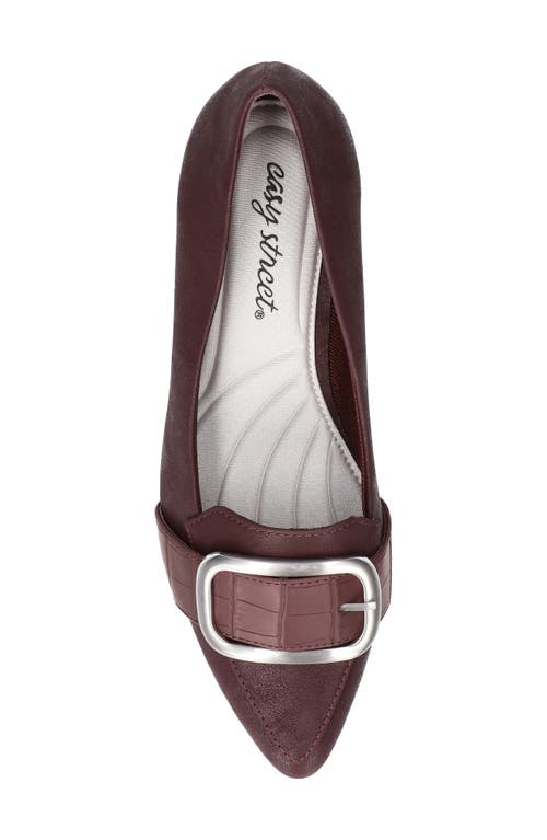 Easy Street Amber Pointed Toe Pump In Burgundy