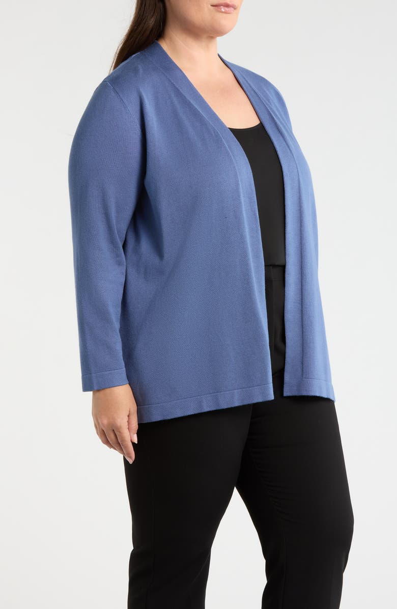 AK ANNE KLEIN Chatham Cardigan, Alternate, color, Blue Jay