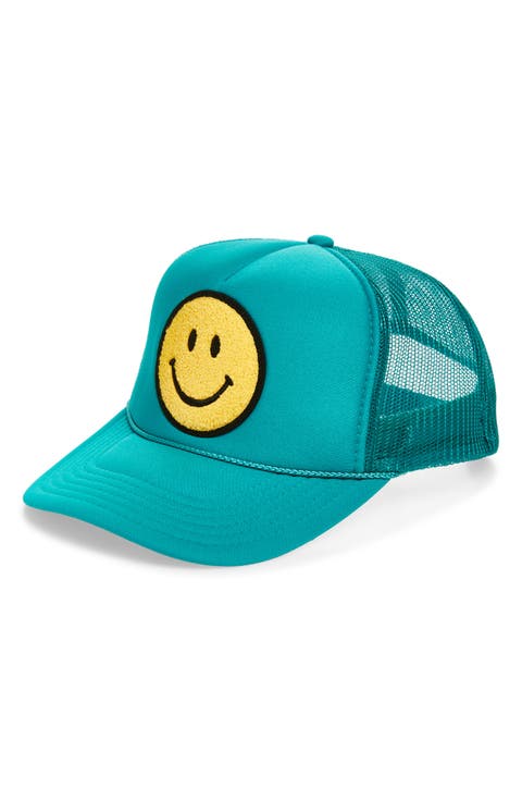 Smiley Patch Trucker Hat