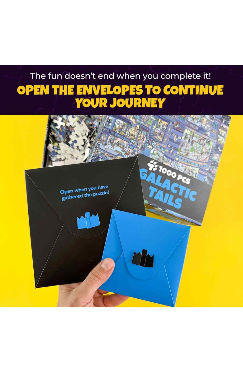 Quokka 1000 Piece Jigsaw Puzzle for Adults - Galactic Tails, Cruise Vistas & Knightly Cats, Alternate, color, Galactic Tails