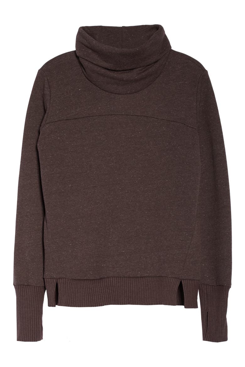 Haze Funnel Neck Sweatshirt, Alternate, color, RAISIN HEATHER