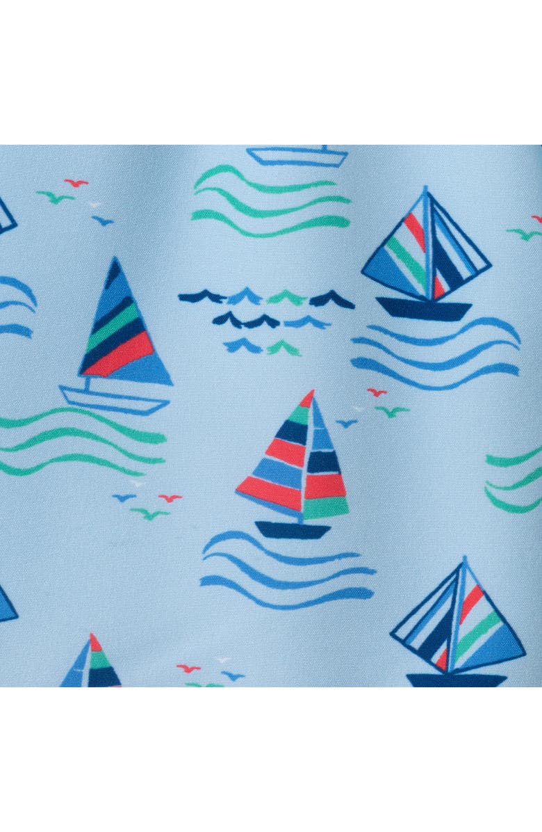 Andy & Evan Kids' Sailboat Long Sleeve Two-Piece Rashguard Swimsuit, Alternate, color, Navy Sailboat