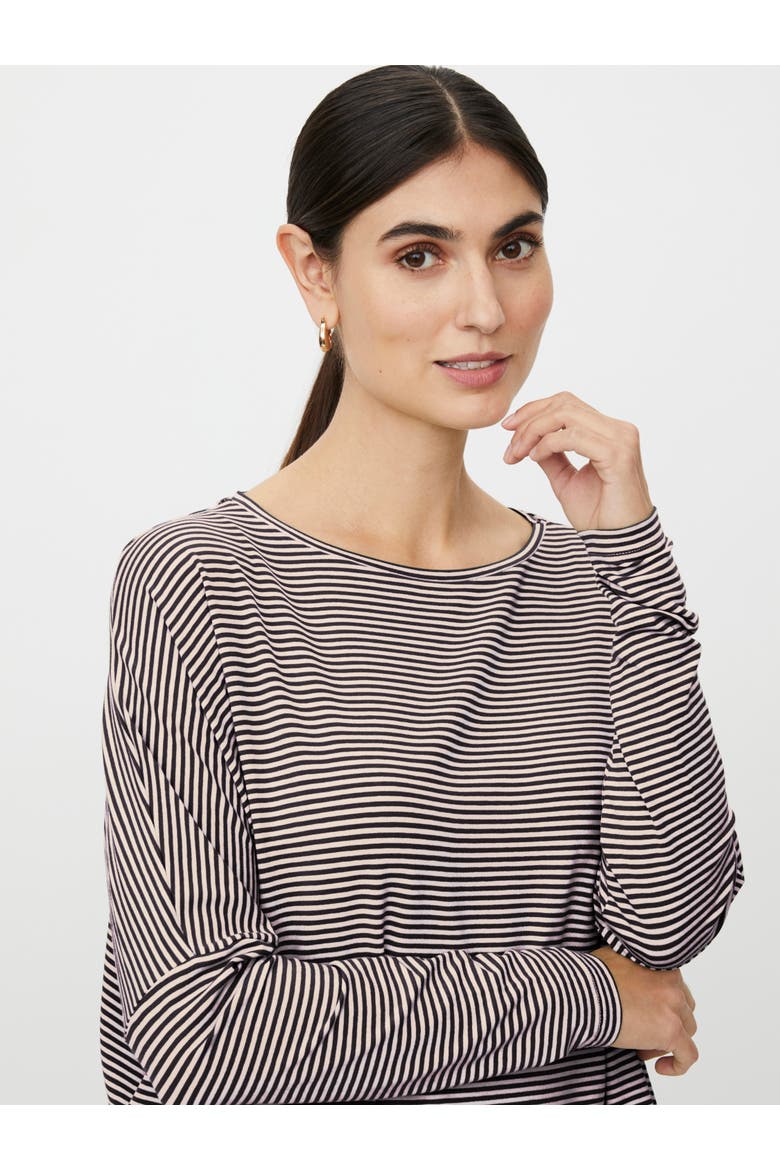 MaBarr Oversized Stripe T-Shirt, Alternate, color, Navy Blazer