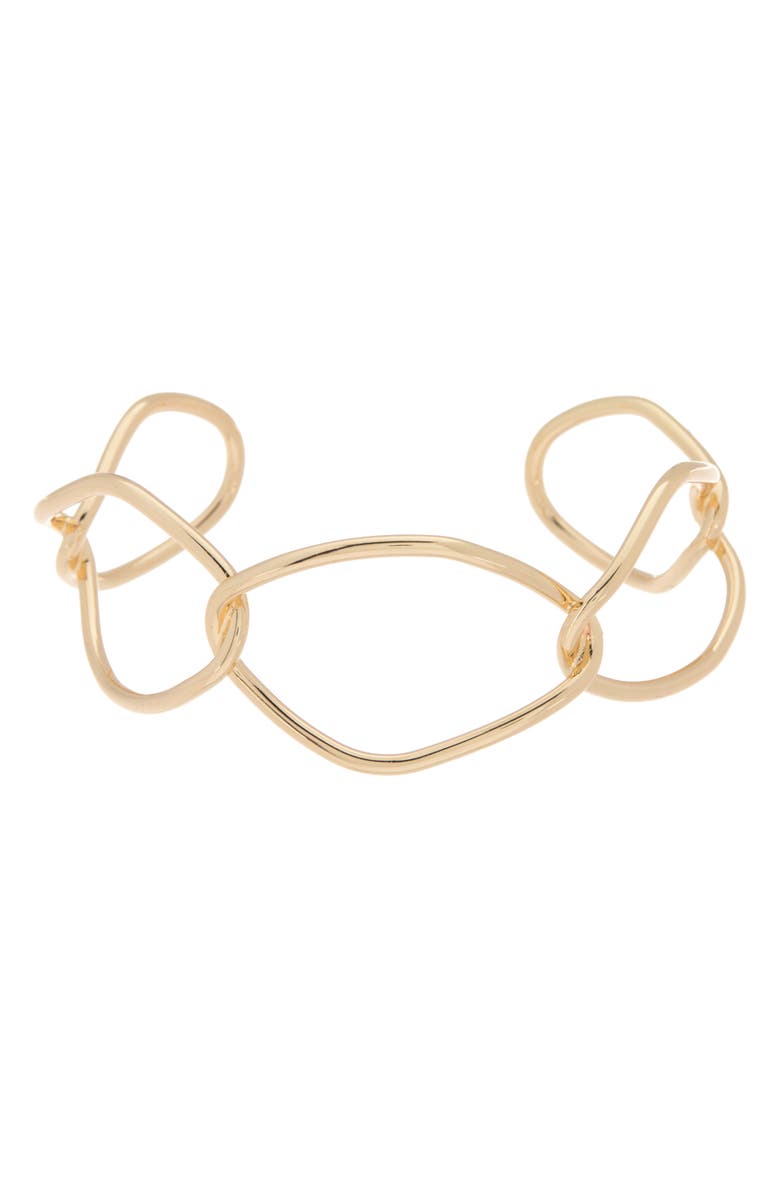 NORDSTROM RACK Oval Link Adjustable Cuff Bracelet, Main, color, 