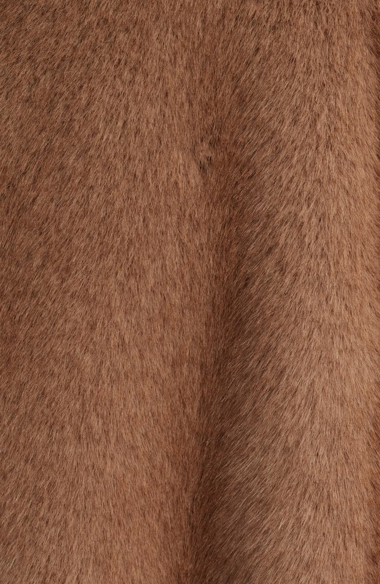 Michael Kors Faux Fur Belted Coat, Alternate, color, Camel