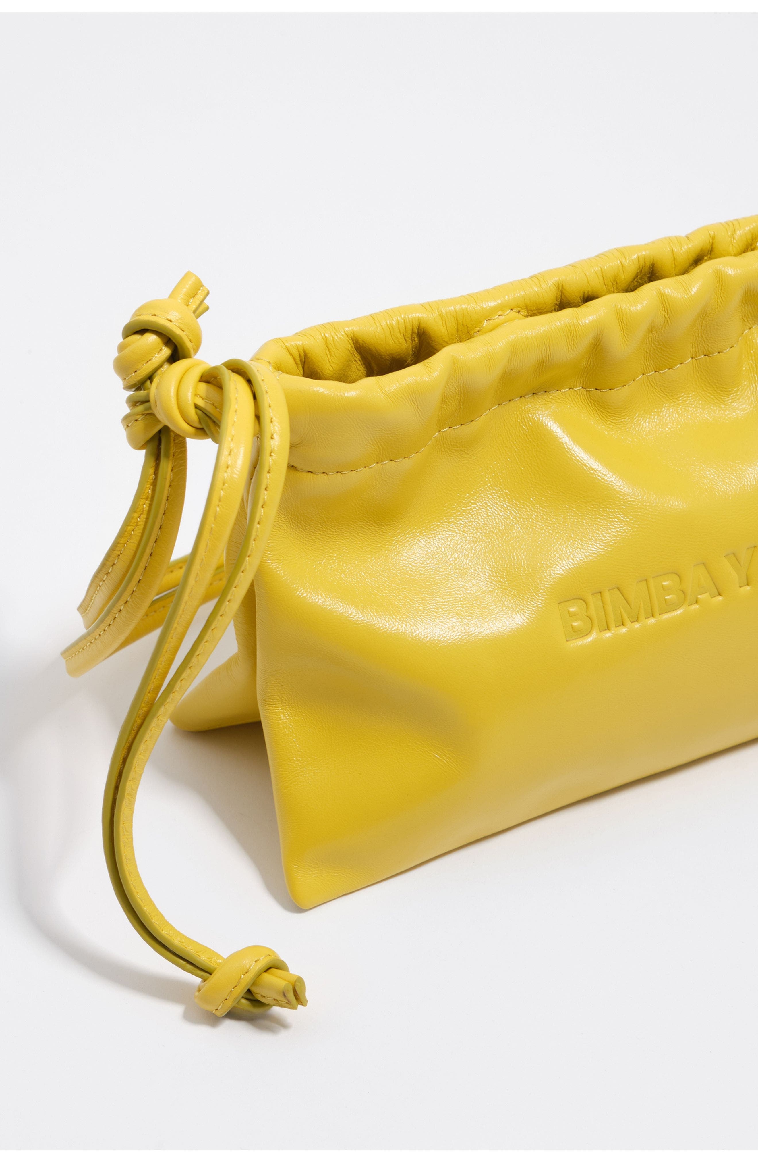 Leather Mini Multi-Strap Bag, Alternate, color, YELLOW