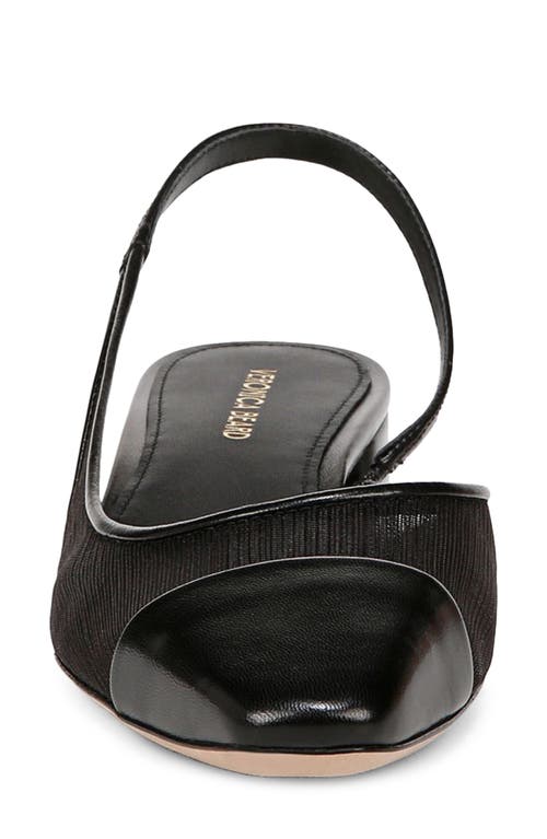 Veronica Beard Cecile Mesh Slingback Ballerina Flats In Black/black Fabric