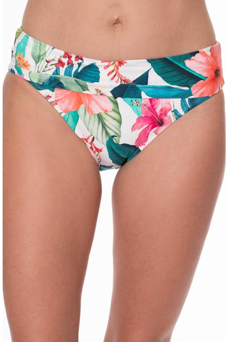 Barbara Convertible Bikini Bottoms, Main, color, WHITE MULTI