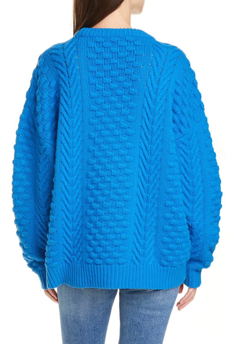 Tory Sport Oversize Merino Wool Blend Sweater, Alternate, color, GALLERIA BLUE