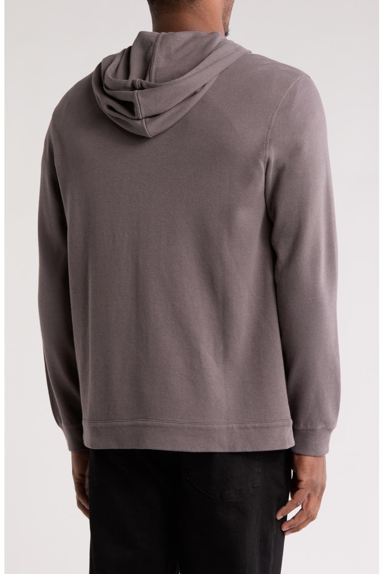 Double Knit Zip-Up Hoodie, Alternate, color, METAL GREY