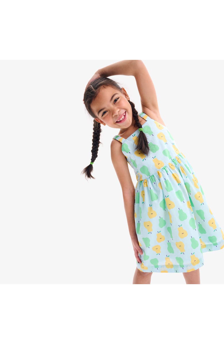 Primary Kids Woven Tank Sundress In Cutout Pears, Alternate, color, Saltwater Pears