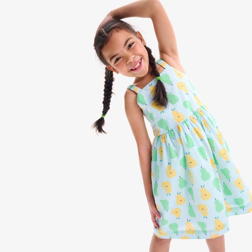 Primary Kids Woven Tank Sundress In Cutout Pears In Saltwater Pears
