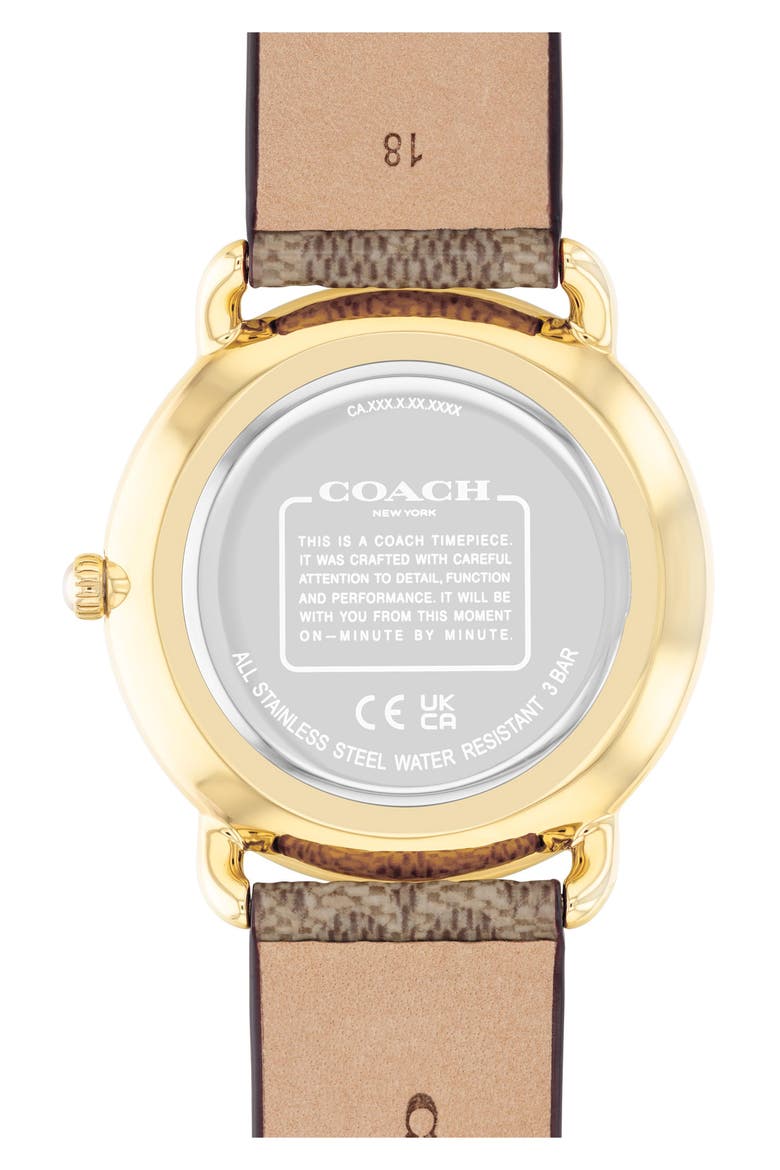 Elliot Snake Print Leather Strap Watch, 36mm, Alternate, color, SILVER WHITE