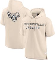 FANATICS Men's Fanatics Cream Jacksonville Jaguars Elements Future Ground Lettering Short Sleeve Pullover Hoodie