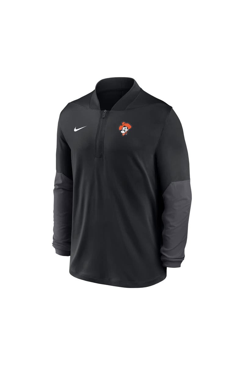 Nike Men's Nike Black Oklahoma State Cowboys Dri-FIT Half-Zip Pullover, Alternate, color, Black