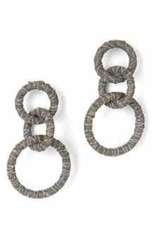 Deepa Gurnani Akari Glitter Wrapped Hoop Earrings