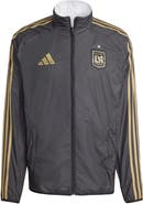 adidas Men's adidas Black/White LAFC 2025 Anthem Reversible Full-Zip Jacket