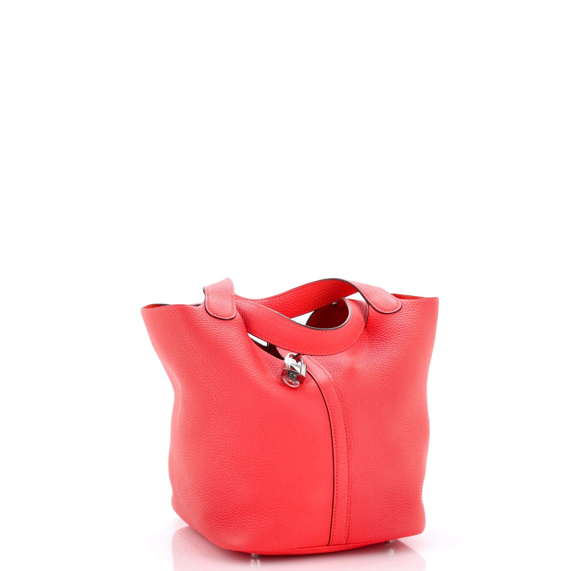 Pre-Owned Hermes Picotin Lock Bag Clemence MM, Alternate, color, Rose Texas