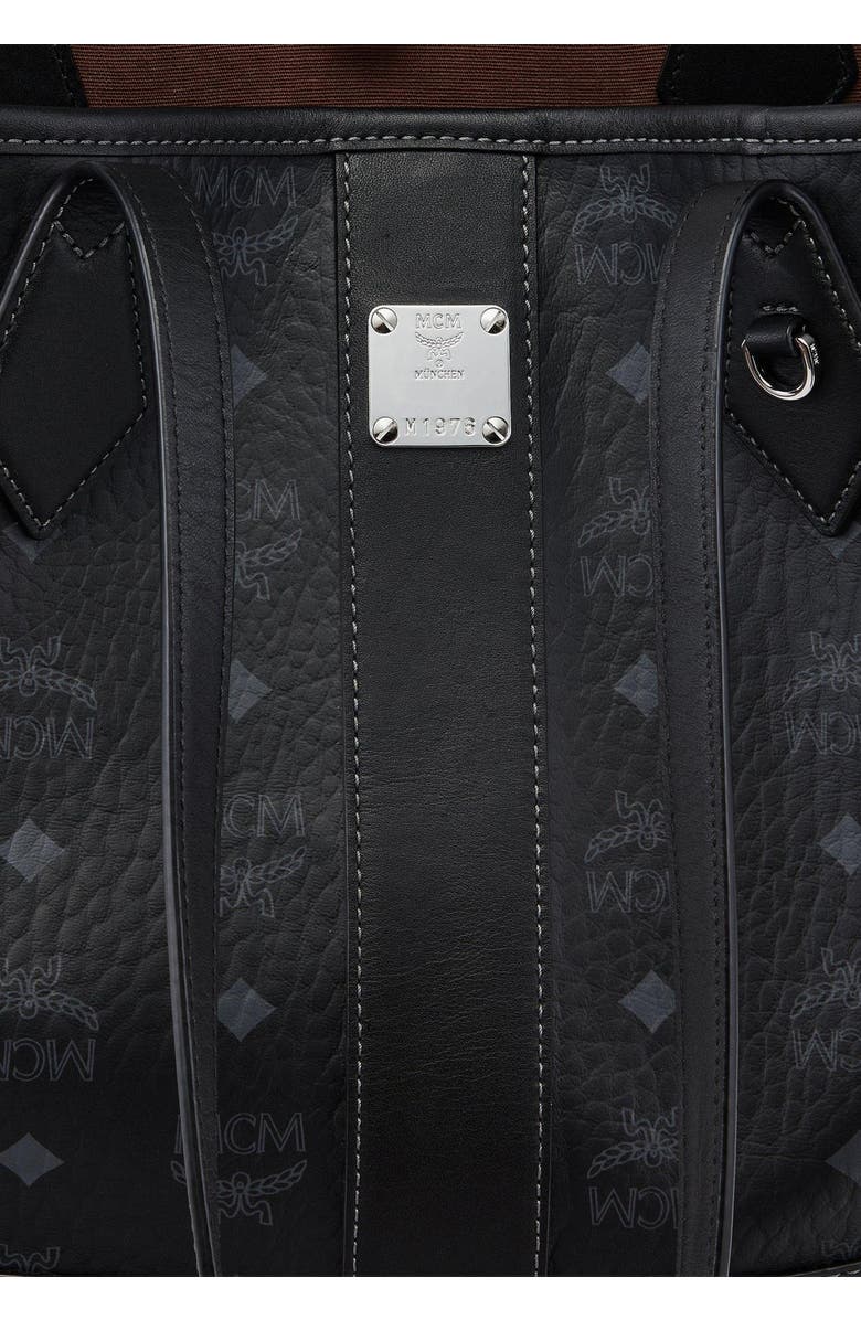 MCM New Small Liz Shopper in Visetos, Alternate, color, Black